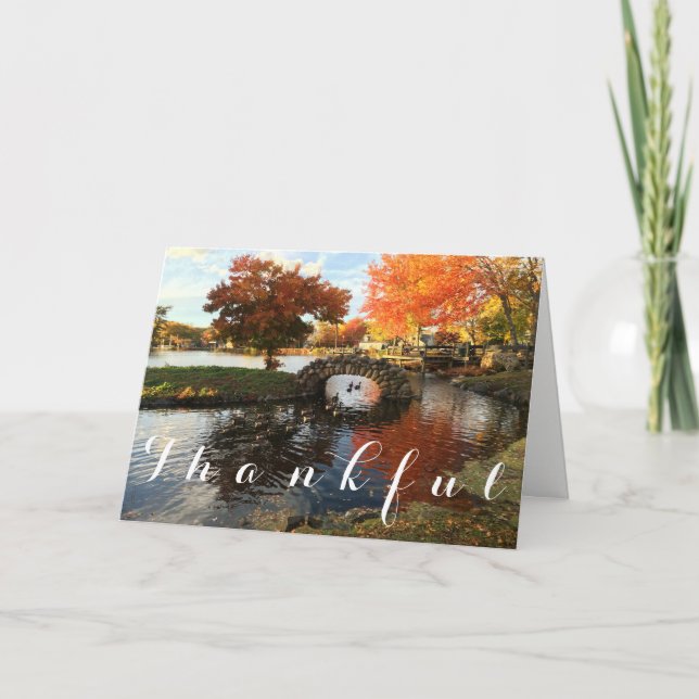 Remerciements Carte de voeux d'automne (Devant)