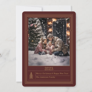 Remerciements Carte de voeux de Noël et de vacances