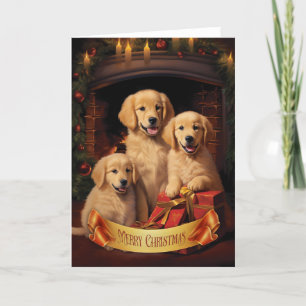 Remerciements Carte de vœux de Noël Golden Retriever