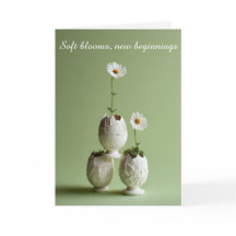 Carte de vœux de Pâques Douce Printemps Minimalist