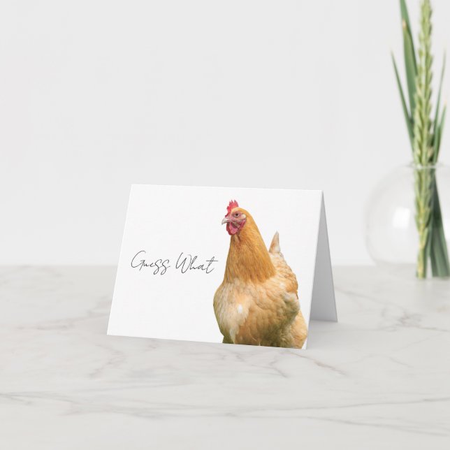 Remerciements Carte de voeux de poulet (Devant)