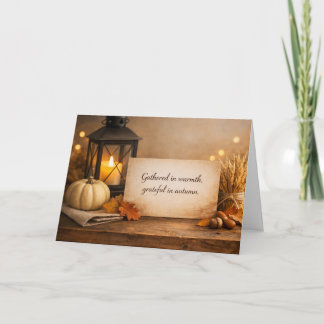 Remerciements Carte de vœux de Thanksgiving • Rassemblés dans la