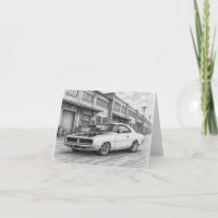 Carte de vœux de voiture de muscle américaine
