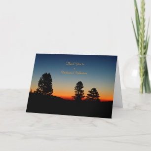 Remerciements Carte de voeux des bénévoles Merci, Sierra Sunrise