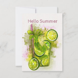Remerciements Carte de voeux d'été Mojito