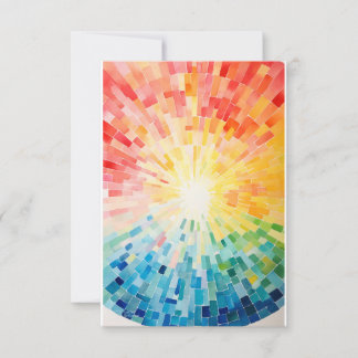 Remerciements Carte de voeux en mosaïque d'aquarelle vive