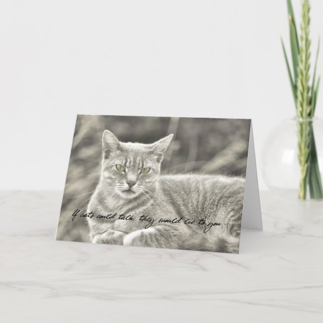 Remerciements Carte de voeux FELINE MOMENT (Devant)