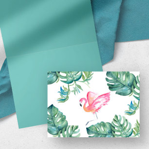 Remerciements Carte de voeux Flamant rose rose tropical
