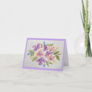 Remerciements Carte de vœux Fleurs de prairie