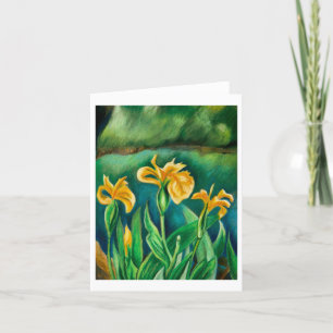 Remerciements Carte de voeux Fleurs Jaunes