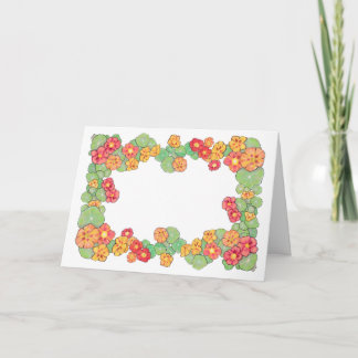 Remerciements Carte de vœux florale d'été à l'intérieur vierge