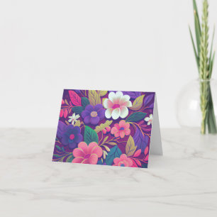 Remerciements Carte de vœux florale Midnight Garden Jewel