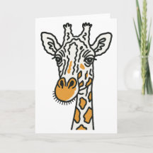 Carte de vœux girafe