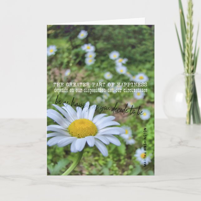 Remerciements Carte de voeux HAPPY DAISY (Devant)