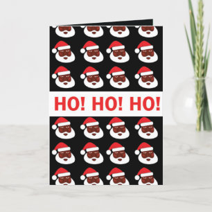 Remerciements Carte de voeux Ho Ho Black Père Noël