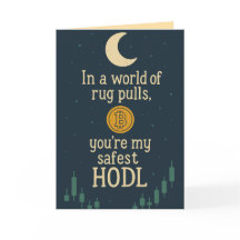 Carte de voeux HODL Crypto Love la plus sûre