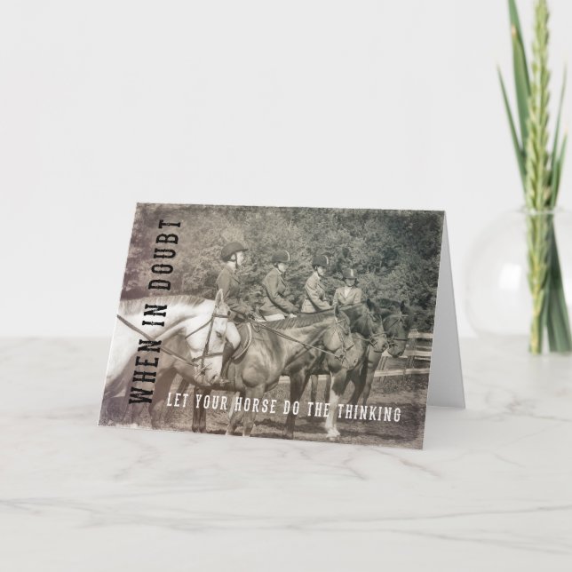 Remerciements Carte de voeux HORSE SENSE (Devant)