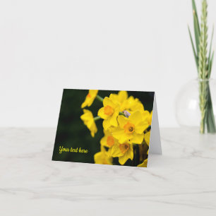 Remerciements Carte de vœux jonquilles