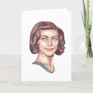 Remerciements Carte de voeux Lauren Bacall Portrait