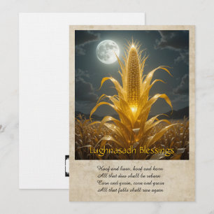 Remerciements Carte de vœux Lughnasadh Lammas