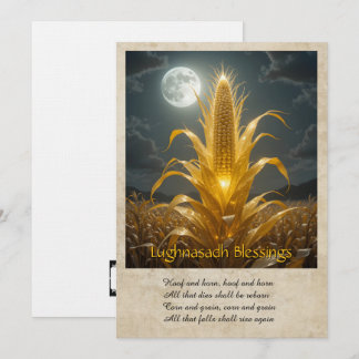 Remerciements Carte de vœux Lughnasadh Lammas