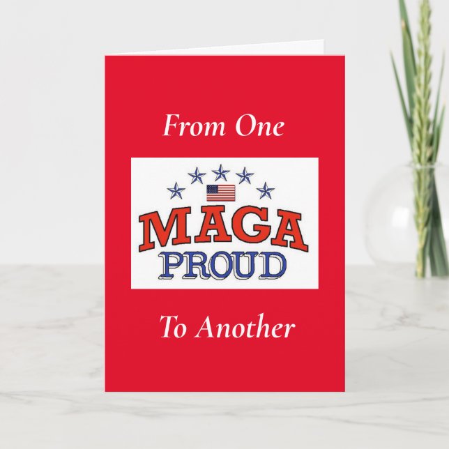 Remerciements Carte de voeux MAGA fière et blanche (Devant)