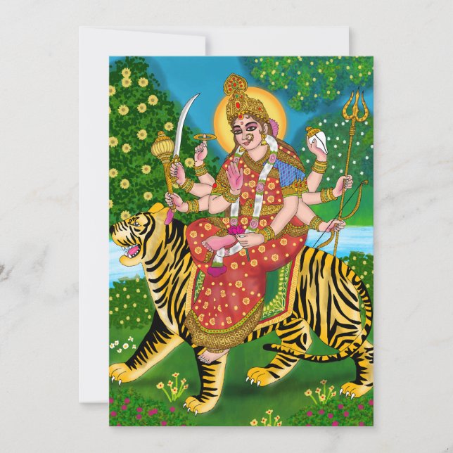 Remerciements Carte de voeux Mère Durga (Devant)