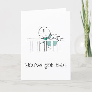 Remerciements Carte de voeux mignonne bébé bonne chance encourag