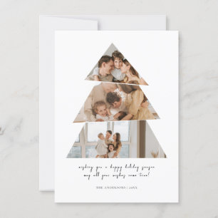 Remerciements Carte de voeux minimaliste de l'arbre de Noël phot