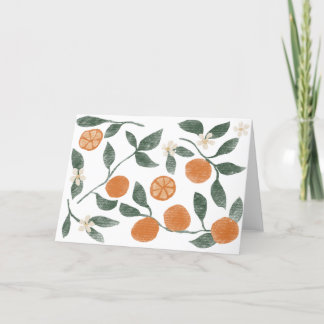 Remerciements Carte de voeux Oranges