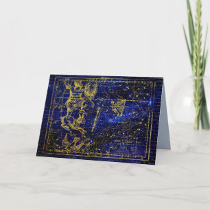 Remerciements carte de voeux orion constellation