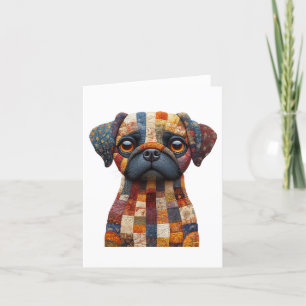 Remerciements Carte de voeux Patchwork Dog