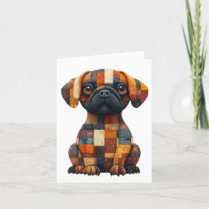 Remerciements Carte de voeux Patchwork Dog