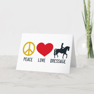 Remerciements Carte de voeux PEACE LOVE DRESSAGE