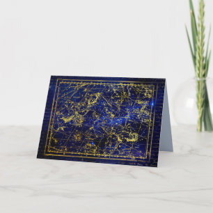 Remerciements carte de voeux perseus et andromeda constellation
