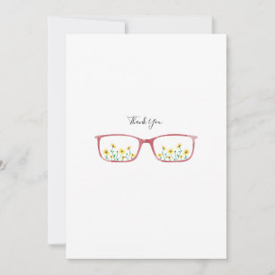 Remerciements Carte de vœux personnalisable Lunettes et Margueri