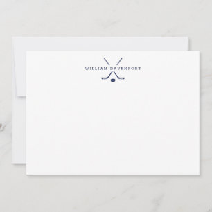 Remerciements Carte de vœux personnalisée de hockey Papeterie de