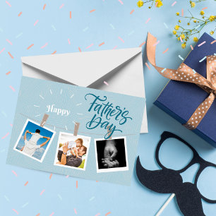 Remerciements Carte de voeux photo Sky Blue Happy Fête des pères