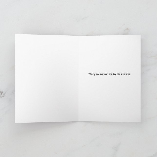 Remerciements Carte de voeux Poem - Noël (Intérieur)