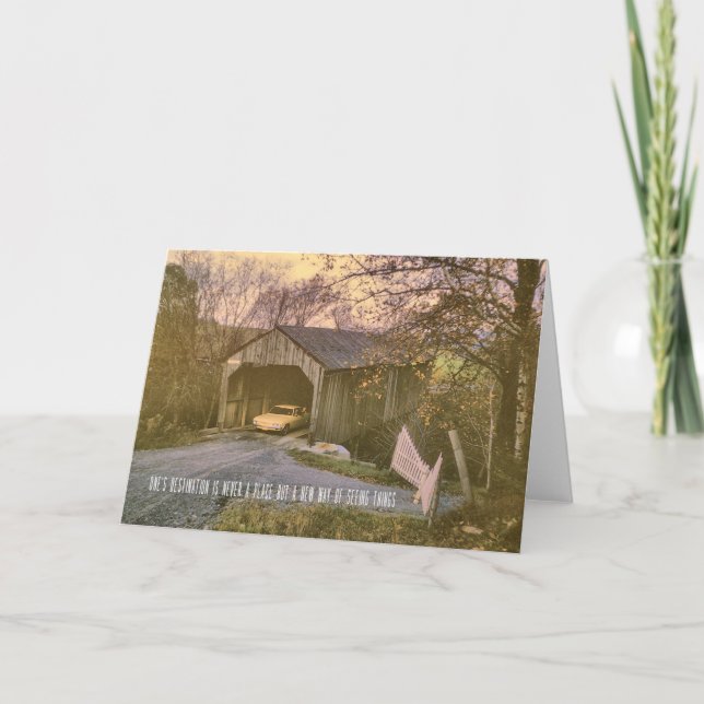 Remerciements Carte de voeux PONT COUVERT (Devant)