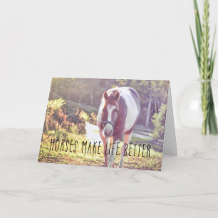 Remerciements Carte de voeux PONY PEINTED