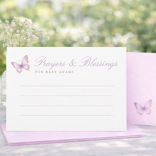 Remerciements Carte de vœux pour bébé avec papillons violets pou