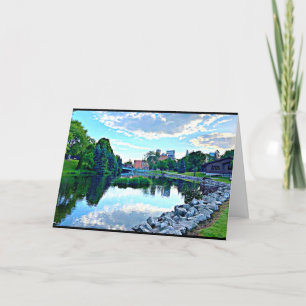 Remerciements Carte de voeux pour la rivière Manitowoc paisible