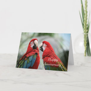 Remerciements Carte de voeux pour l'anniversaire de Parrot Coupl