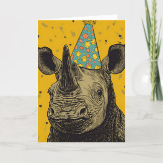 Remerciements Carte de voeux pour l'anniversaire de Rhino