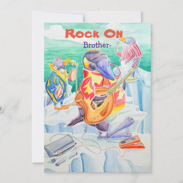 Remerciements Carte de voeux pour l'anniversaire des frères. (Devant)