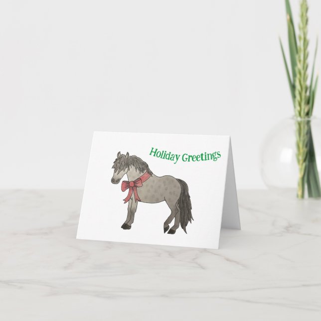 Remerciements Carte de voeux pour les fêtes de Pony Grey (Devant)