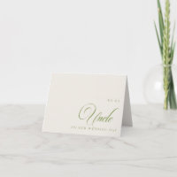Carte de vœux pour mon oncle le jour de mon mariag