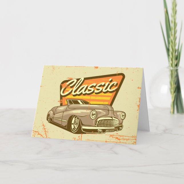 Remerciements Carte de voeux pour voiture classique (Devant)