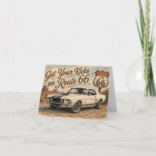 Remerciements Carte de vœux Route 66